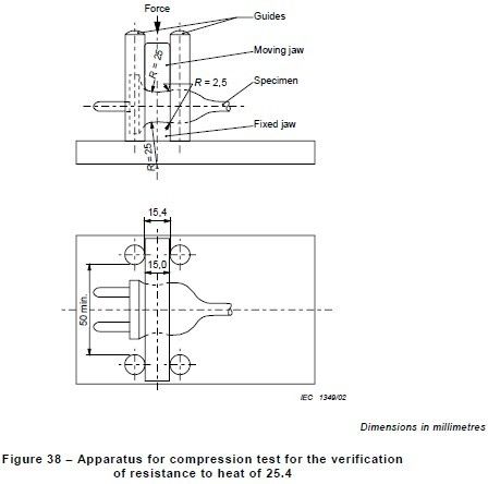 IEC60884-1節24.19図38熱抵抗の圧縮の試験機