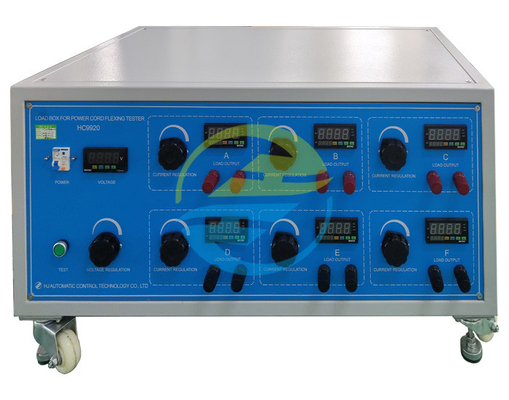 電源コードを曲がる機械 電源負荷箱 0-40A インテリジェント負荷テスト 6 ステーションのケーブル疲労検出装置