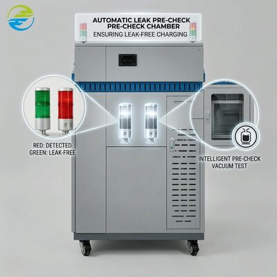 品質 Refrigerant Filling Equipment Delivering Auto Leak Pre-Check for Charging Precision 工場